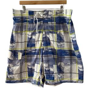 JOE BOXER Big‎ Men's Size XXL Mesh Lined Swim Trunks Shorts Cargo Pocket BLUE